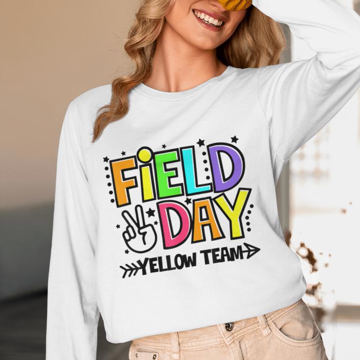 Field Day Yellow Team For Teacher Kids Field Day Games Women Long Sleeve T-Shirt, novelty gifts, funny gifts Field Day Yellow Team For Teacher Kids Field Day Games Women Long Sleeve T-Shirt, novelty gifts, funny gifts