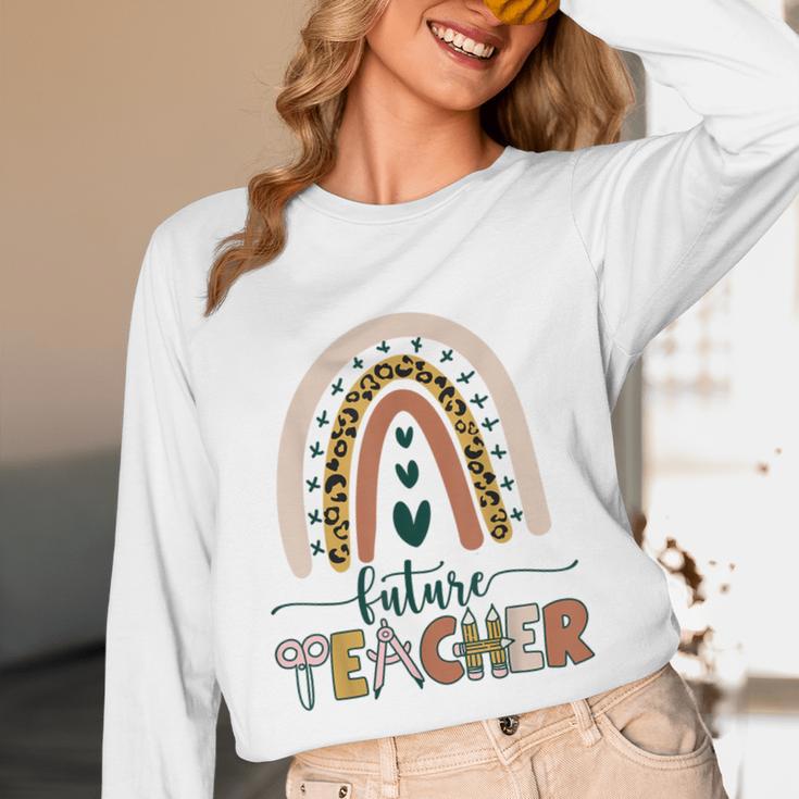 Future Teacher Boho Rainbow Leopard New Grad Student Women Long Sleeve T-Shirt, novelty gifts, funny gifts Future Teacher Boho Rainbow Leopard New Grad Student Women Long Sleeve T-Shirt, novelty gifts, funny gifts