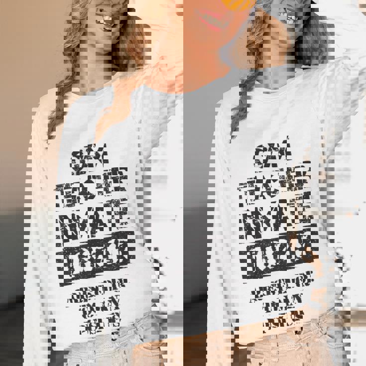 Halloween Gym Teacher Prisoner Costume Women Long Sleeve T-Shirt, novelty gifts, funny gifts