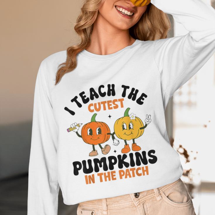 Halloween Teacher I Teach The Cutest Pumpkins In The Patch Women Long Sleeve T-Shirt, novelty gifts, funny gifts Halloween Teacher I Teach The Cutest Pumpkins In The Patch Women Long Sleeve T-Shirt, novelty gifts, funny gifts