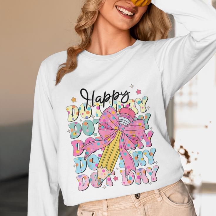 Happy Dot Day 2025 Coquette Bow Teachers Kids Boys Girls Women Long Sleeve T-Shirt, novelty gifts, funny gifts Happy Dot Day 2025 Coquette Bow Teachers Kids Boys Girls Women Long Sleeve T-Shirt, novelty gifts, funny gifts