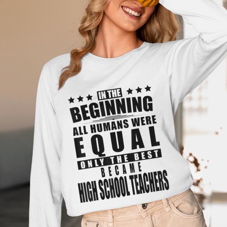 High School Teacher Personalized Women Long Sleeve T-Shirt, novelty gifts, funny gifts