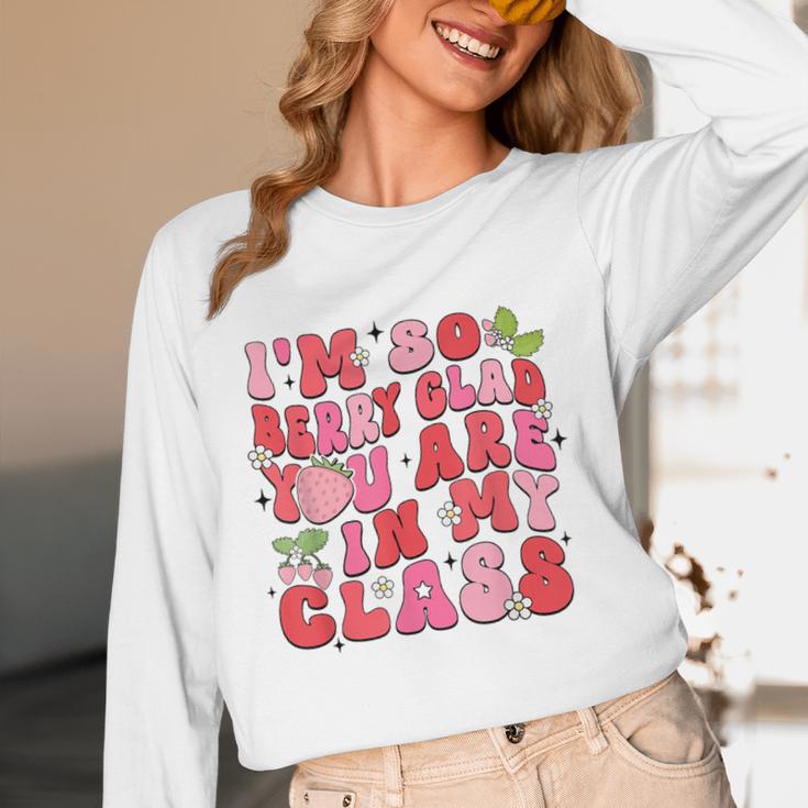 I'm So Berry Glad You Are Strawberry Elementary Teacher Women Long Sleeve T-Shirt, novelty gifts, funny gifts