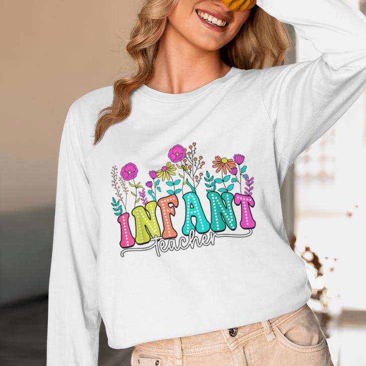 Infant Teacher Floral First Day Back To School Teaching Women Long Sleeve T-Shirt, novelty gifts, funny gifts Infant Teacher Floral First Day Back To School Teaching Women Long Sleeve T-Shirt, novelty gifts, funny gifts