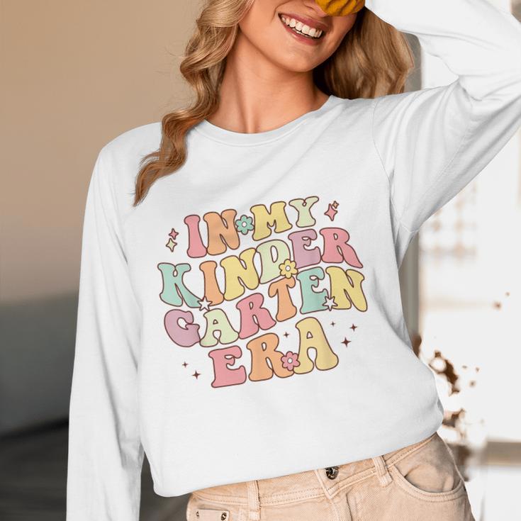 In My Kindergarten Era Retro Back To School Teacher Student Women Long Sleeve T-Shirt, novelty gifts, funny gifts