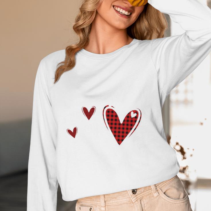 Kindergarten Has My Heart Buffalo Print Teacher Valentine Women Long Sleeve T-Shirt, novelty gifts, funny gifts Kindergarten Has My Heart Buffalo Print Teacher Valentine Women Long Sleeve T-Shirt, novelty gifts, funny gifts