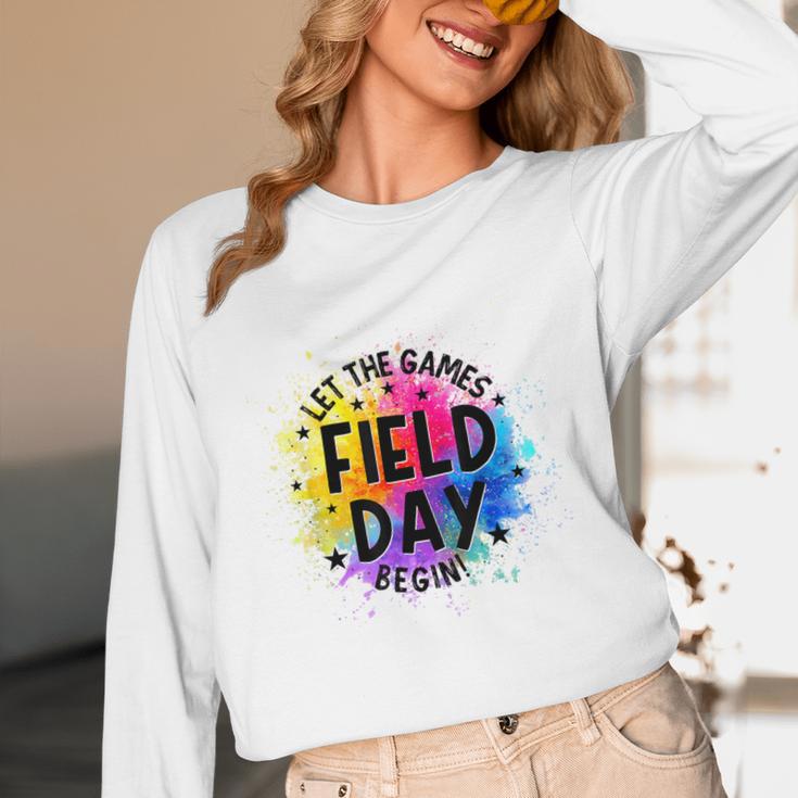 Let The Games Begin Field Day Fun Day Teachers Boys Girls Women Long Sleeve T-Shirt, novelty gifts, funny gifts