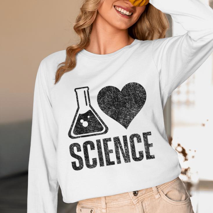 I Love Science Lover Teacher Scientist Sciences Women Long Sleeve T-Shirt, novelty gifts, funny gifts