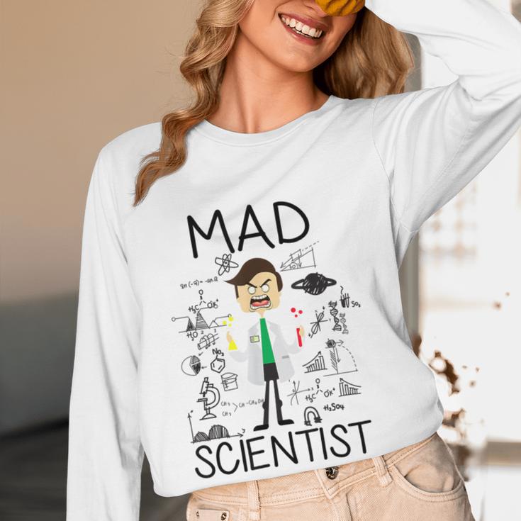 Mad Scientist Shirt Kids Boys Youth Science Teacher Women Long Sleeve T-Shirt, novelty gifts, funny gifts