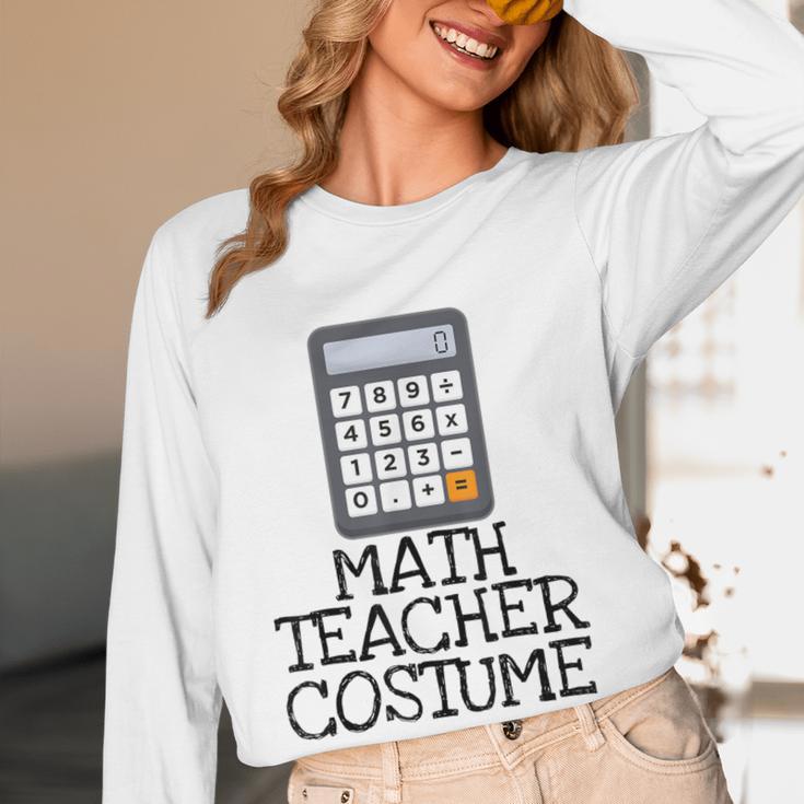 Math Teacher Costume Tshirt Halloween High School Calculator Women Long Sleeve T-Shirt, novelty gifts, funny gifts Math Teacher Costume Tshirt Halloween High School Calculator Women Long Sleeve T-Shirt, novelty gifts, funny gifts