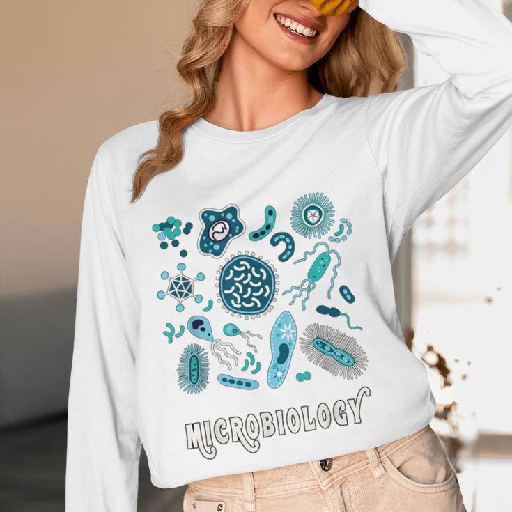 Microbiology Teacher Science Instructor Tee Shirt For Men Women Women Long Sleeve T-Shirt, novelty gifts, funny gifts