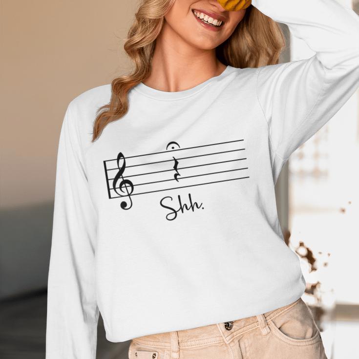 Music Notes Shirt Shh Quarter Fermata Teacher Women Long Sleeve T-Shirt, novelty gifts, funny gifts Music Notes Shirt Shh Quarter Fermata Teacher Women Long Sleeve T-Shirt, novelty gifts, funny gifts