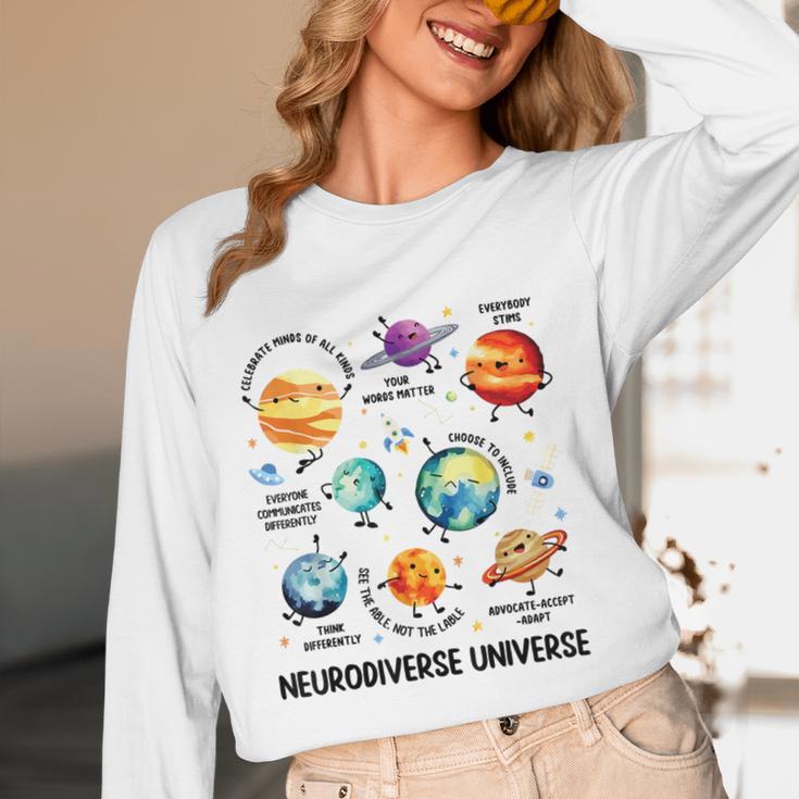 Neurodiverse Universe Space Planet Special Education Teacher Women Long Sleeve T-Shirt, novelty gifts, funny gifts Neurodiverse Universe Space Planet Special Education Teacher Women Long Sleeve T-Shirt, novelty gifts, funny gifts