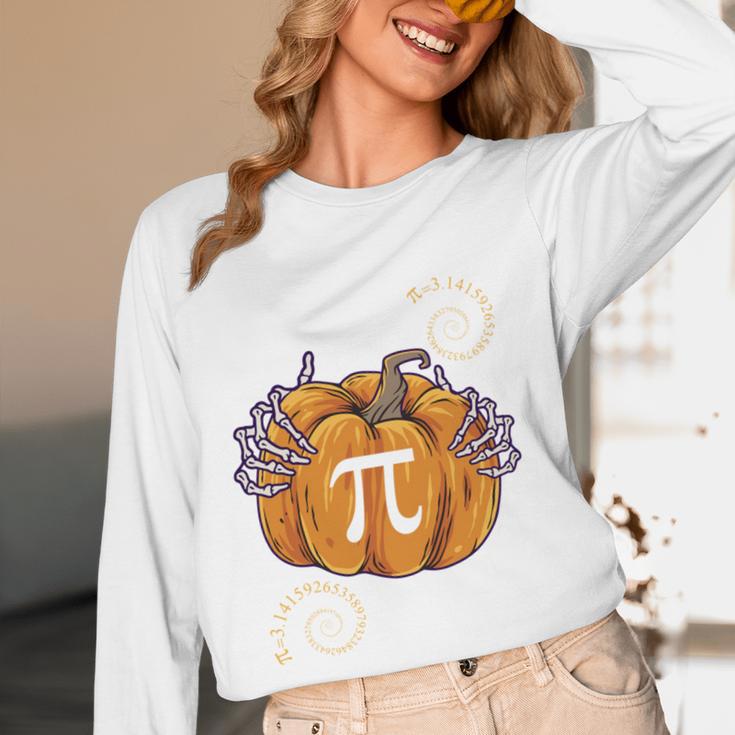 Pi Day Pumpkin Pi Math Teacher Halloween Costume Women Long Sleeve T-Shirt, novelty gifts, funny gifts Pi Day Pumpkin Pi Math Teacher Halloween Costume Women Long Sleeve T-Shirt, novelty gifts, funny gifts