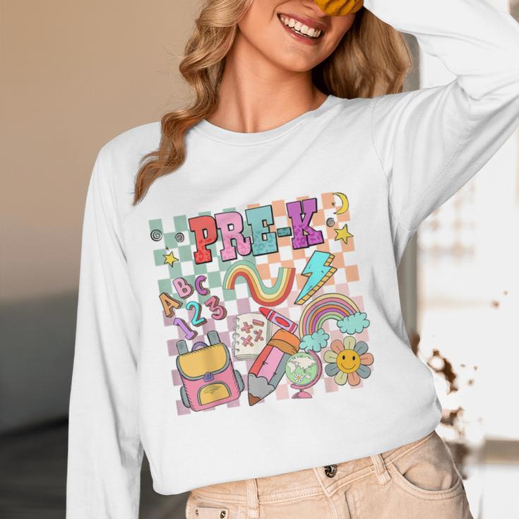 Pre K Back To School Teacher Student Men Women Kids Women Long Sleeve T-Shirt, novelty gifts, funny gifts