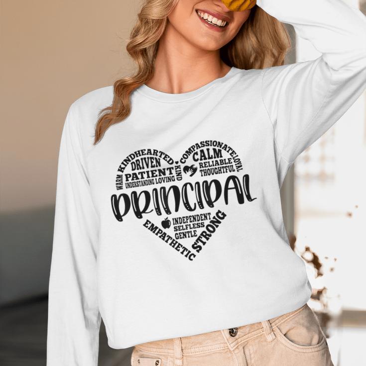 Principal Heart Life School Principal Teacher Appreciation Women Long Sleeve T-Shirt, novelty gifts, funny gifts Principal Heart Life School Principal Teacher Appreciation Women Long Sleeve T-Shirt, novelty gifts, funny gifts