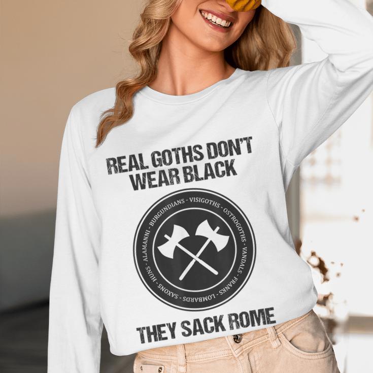 Real Goths Sack Rome History Teacher Women Long Sleeve T-Shirt, novelty gifts, funny gifts