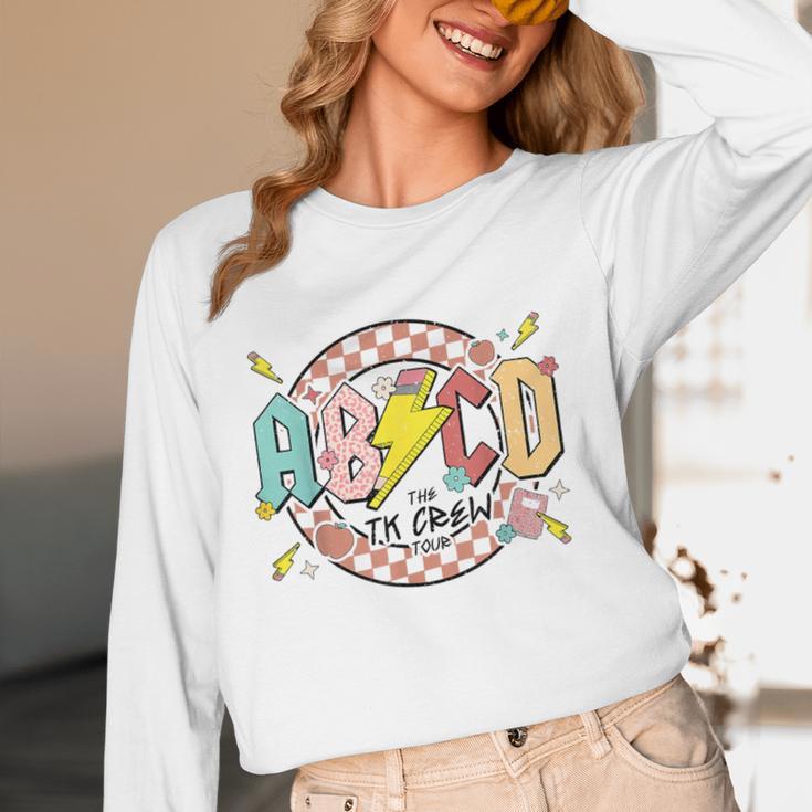 Retro ABCD Transitional Kindergarten Teacher Tour TK Teacher Women Long Sleeve T-Shirt, novelty gifts, funny gifts