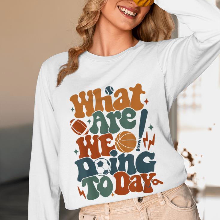 Retro PE Teacher What Are We Doing Today School Coach Women Women Long Sleeve T-Shirt, novelty gifts, funny gifts