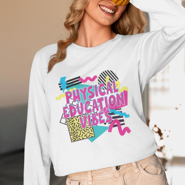 Retro Physical Education Vibes Gym Teacher Phys Ed Teacher Women Long Sleeve T-Shirt, novelty gifts, funny gifts Retro Physical Education Vibes Gym Teacher Phys Ed Teacher Women Long Sleeve T-Shirt, novelty gifts, funny gifts