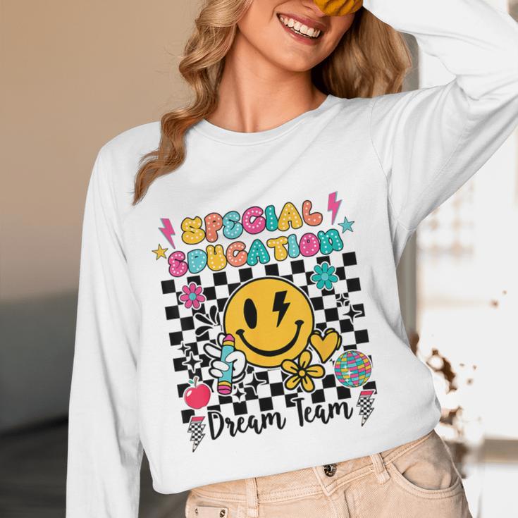Retro Special Education Squad Groovy Dream Team Teacher Women Long Sleeve T-Shirt, novelty gifts, funny gifts Retro Special Education Squad Groovy Dream Team Teacher Women Long Sleeve T-Shirt, novelty gifts, funny gifts