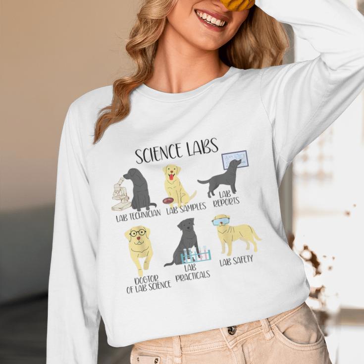Science Labs Dogs Labrador Retriever Science Teacher Women Long Sleeve T-Shirt, novelty gifts, funny gifts Science Labs Dogs Labrador Retriever Science Teacher Women Long Sleeve T-Shirt, novelty gifts, funny gifts