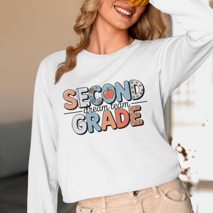 Second Grade Dream Team Back To School 2nd Grade Teacher Women Long Sleeve T-Shirt, novelty gifts, funny gifts Second Grade Dream Team Back To School 2nd Grade Teacher Women Long Sleeve T-Shirt, novelty gifts, funny gifts