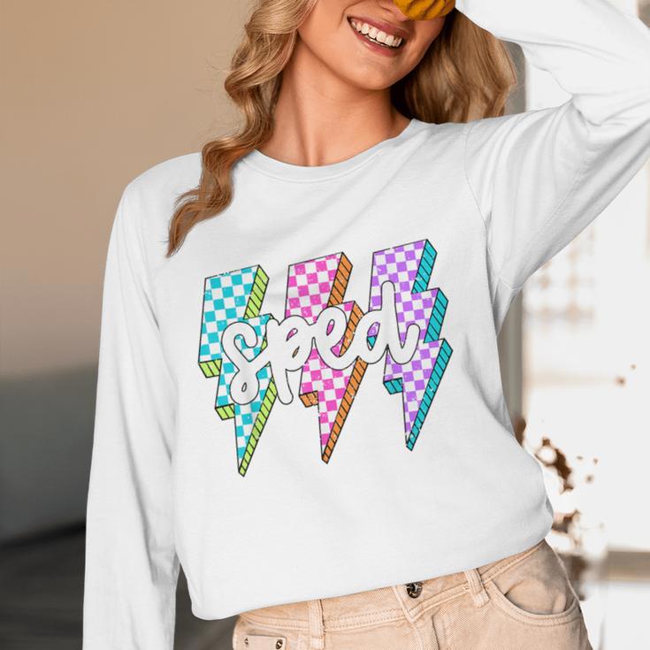 SPED Teacher Squad Lightning Bolt Special Education Women Long Sleeve T-Shirt, novelty gifts, funny gifts SPED Teacher Squad Lightning Bolt Special Education Women Long Sleeve T-Shirt, novelty gifts, funny gifts