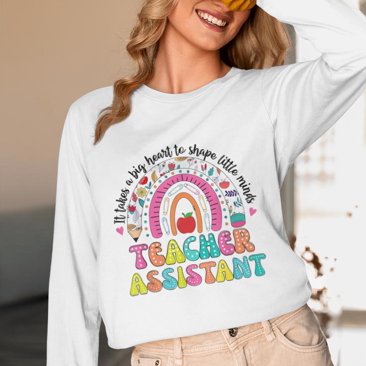 It Takes A Big Heart To Shape Little Minds Teacher Assistant Women Long Sleeve T-Shirt, novelty gifts, funny gifts It Takes A Big Heart To Shape Little Minds Teacher Assistant Women Long Sleeve T-Shirt, novelty gifts, funny gifts