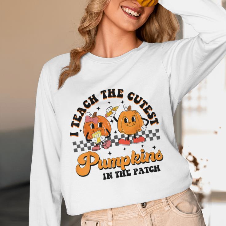 I Teach The Cutest Pumpkins In The Patch Halloween Teacher For Men Women Kids Women Long Sleeve T-Shirt, novelty gifts, funny gifts I Teach The Cutest Pumpkins In The Patch Halloween Teacher For Men Women Kids Women Long Sleeve T-Shirt, novelty gifts, funny gifts