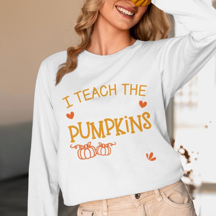 I Teach The Cutest Pumpkins In The Patch Shirt Teacher Women Long Sleeve T-Shirt, novelty gifts, funny gifts I Teach The Cutest Pumpkins In The Patch Shirt Teacher Women Long Sleeve T-Shirt, novelty gifts, funny gifts