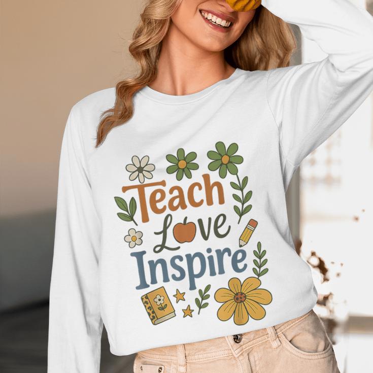 Teacher Inspire Love Women Long Sleeve T-Shirt, novelty gifts, funny gifts Teacher Inspire Love Women Long Sleeve T-Shirt, novelty gifts, funny gifts
