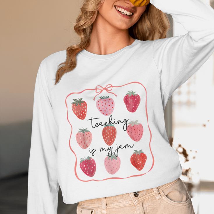 Teaching Is My Jam Teacher Team Crew Cute Strawberry Girls Women Long Sleeve T-Shirt, novelty gifts, funny gifts Teaching Is My Jam Teacher Team Crew Cute Strawberry Girls Women Long Sleeve T-Shirt, novelty gifts, funny gifts