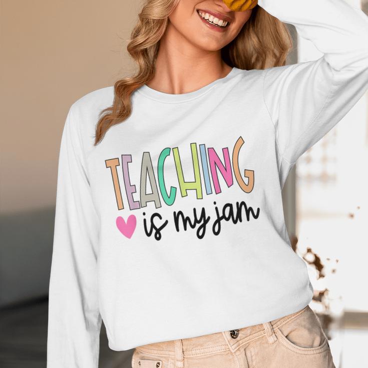 Teaching Is My Jam For Women Teacher Cute Teachers Outfit Women Long Sleeve T-Shirt, novelty gifts, funny gifts Teaching Is My Jam For Women Teacher Cute Teachers Outfit Women Long Sleeve T-Shirt, novelty gifts, funny gifts