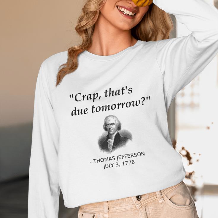 Thomas Jefferson USA History Teacher Student Women Long Sleeve T-Shirt, novelty gifts, funny gifts Thomas Jefferson USA History Teacher Student Women Long Sleeve T-Shirt, novelty gifts, funny gifts