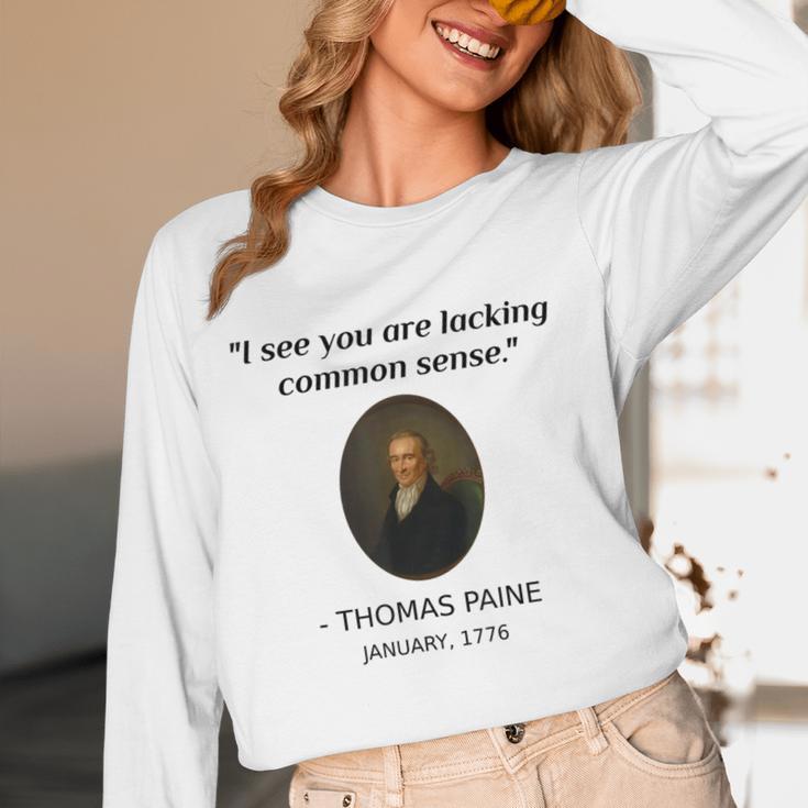 Thomas Paine Common Sense USA History Teacher Student Women Long Sleeve T-Shirt, novelty gifts, funny gifts Thomas Paine Common Sense USA History Teacher Student Women Long Sleeve T-Shirt, novelty gifts, funny gifts
