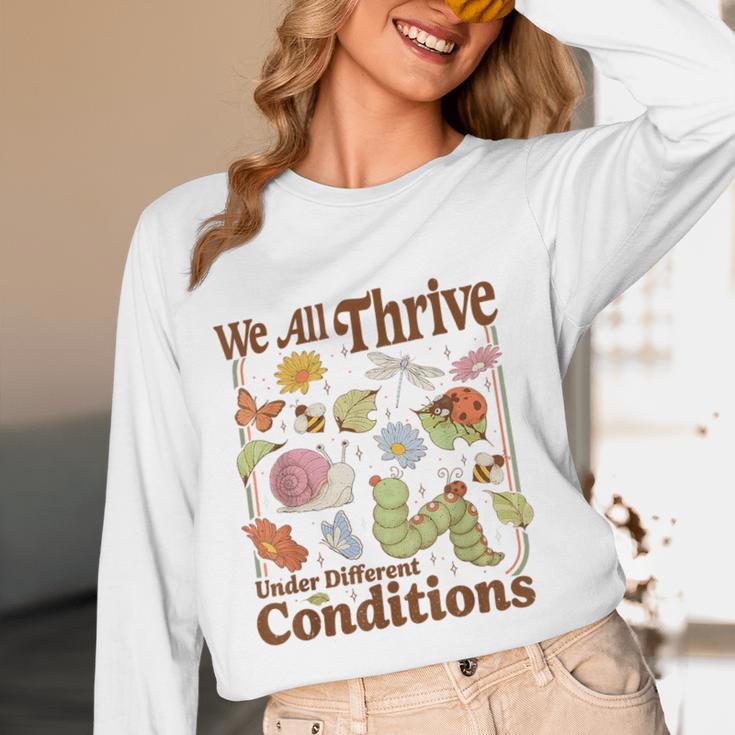 We All Thrive Under Different Conditions SPED Teacher Women Long Sleeve T-Shirt, novelty gifts, funny gifts We All Thrive Under Different Conditions SPED Teacher Women Long Sleeve T-Shirt, novelty gifts, funny gifts