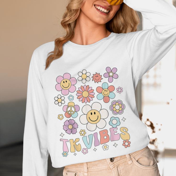 TK Vibes Back To School TK Girl Kid TK Team TK Teacher Women Women Long Sleeve T-Shirt, novelty gifts, funny gifts