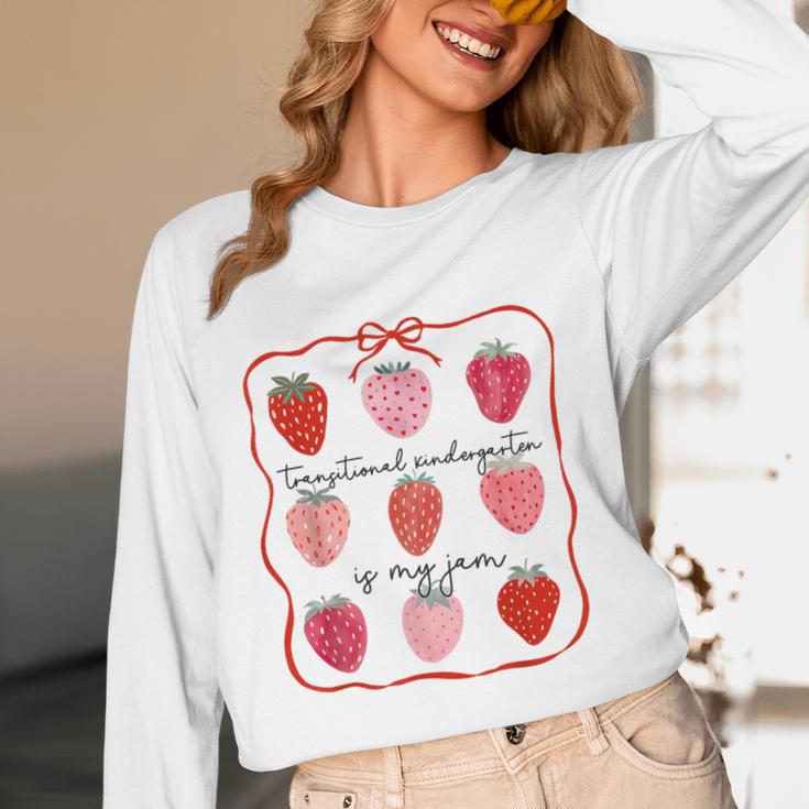 Transitional Kindergarten Is My Jam Strawberry TK Teacher Women Long Sleeve T-Shirt, novelty gifts, funny gifts Transitional Kindergarten Is My Jam Strawberry TK Teacher Women Long Sleeve T-Shirt, novelty gifts, funny gifts