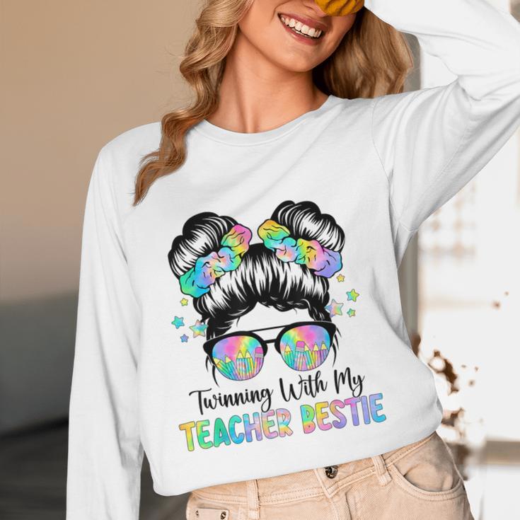 Twin Day Friends Teacher Twinning With My Bestie Women Long Sleeve T-Shirt, novelty gifts, funny gifts Twin Day Friends Teacher Twinning With My Bestie Women Long Sleeve T-Shirt, novelty gifts, funny gifts