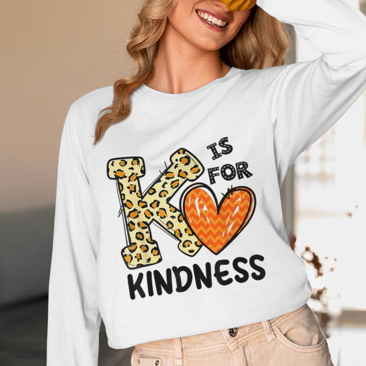 Unity Day K Is For Kindness Anti Bullying Orange Teacher Men Women Kids Women Long Sleeve T-Shirt, novelty gifts, funny gifts Unity Day K Is For Kindness Anti Bullying Orange Teacher Men Women Kids Women Long Sleeve T-Shirt, novelty gifts, funny gifts