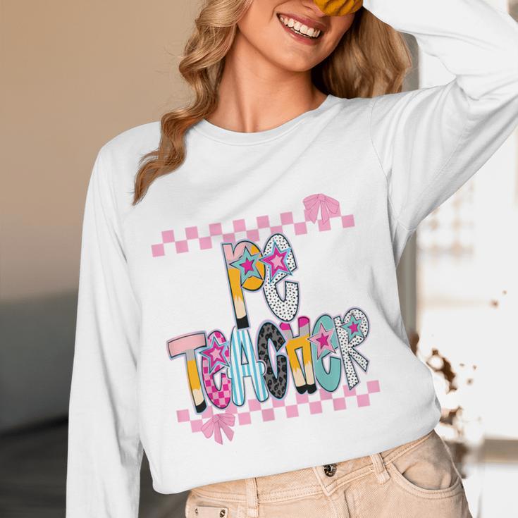 Women PE Teacher Back To School Physical Education Teacher Women Long Sleeve T-Shirt, novelty gifts, funny gifts Women PE Teacher Back To School Physical Education Teacher Women Long Sleeve T-Shirt, novelty gifts, funny gifts