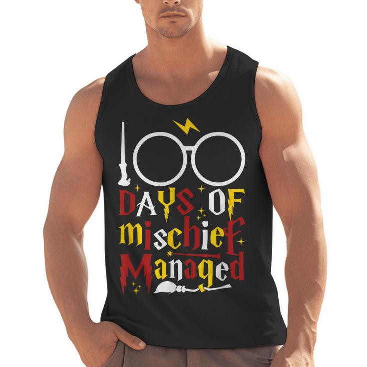 100 Days Of Mischief Managed Teacher Kid 100th Day Of School Men Tank Top