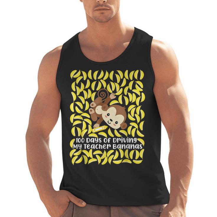 100th Day Of School Teacher Monkey Pun Banana For Men Women Girls Kids Men Tank Top