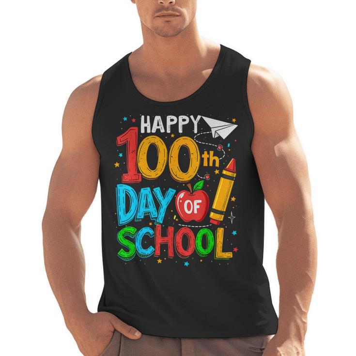 100th Day Of School Teachers Kids Happy 100 Days Men Tank Top