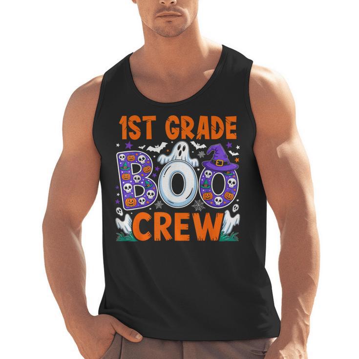 1st Grade Boo Crew First Grade Teacher Kids Happy Halloween Men Tank Top
