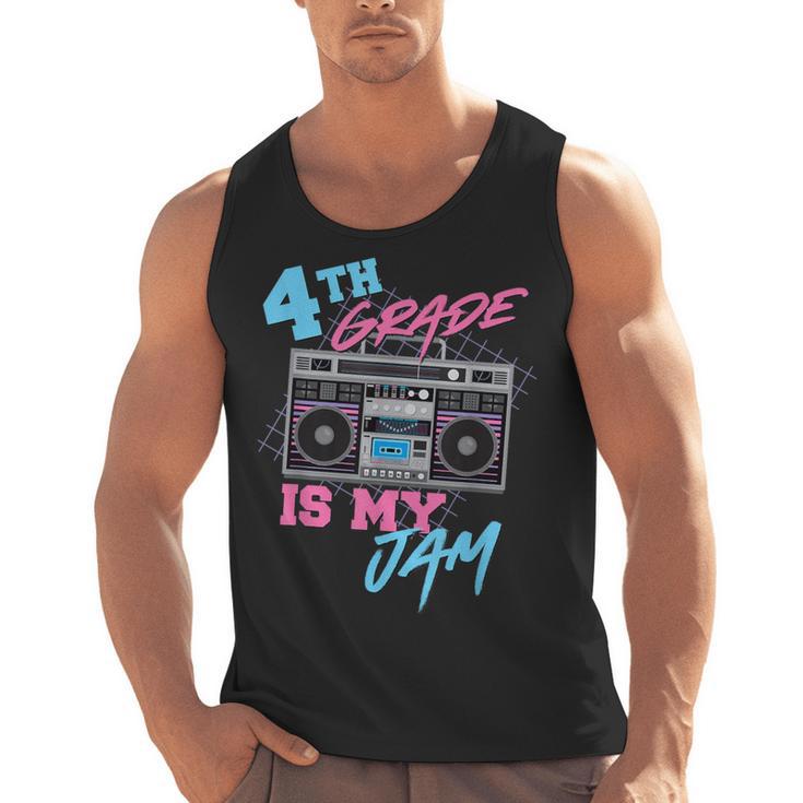 4th Grade Is My Jam Vintage 80s Boombox Teacher Student Men Tank Top
