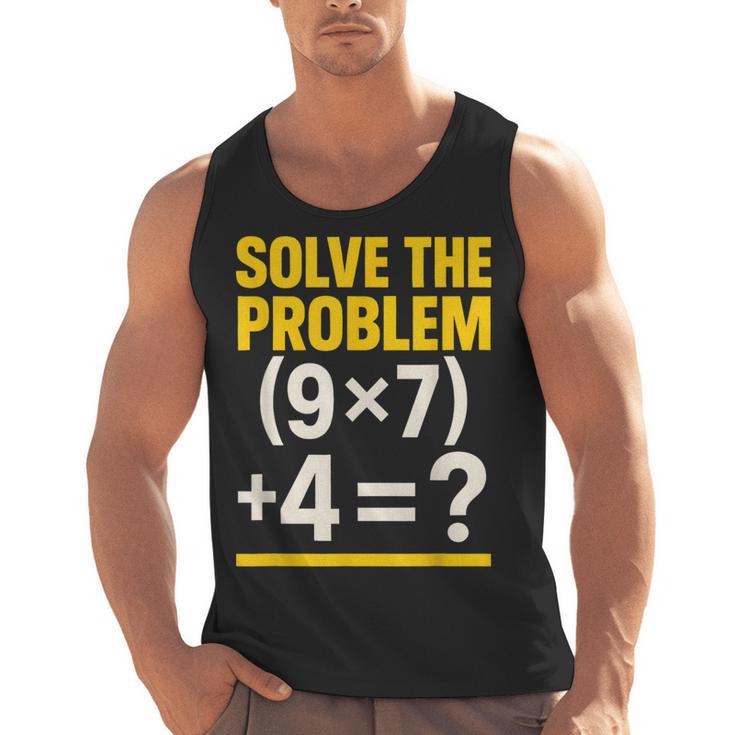 67 Meme Math Teacher School 6-7 Brain Rot Six Seven Men Tank Top
