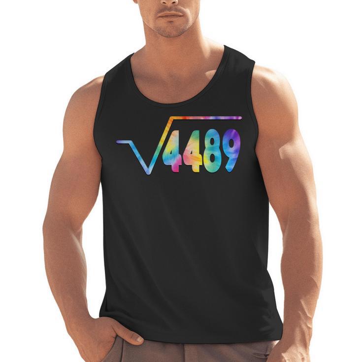 67 Meme Square Root 4489 Slang Math Teacher Tie Dye Men Tank Top