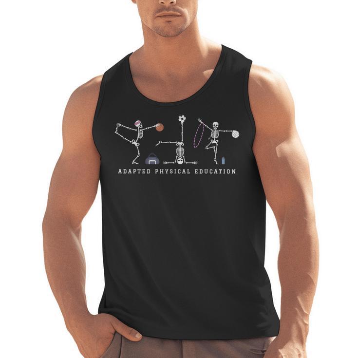 Adapted Physical Education Teacher Skeleton Sports Phys Ed Men Tank Top